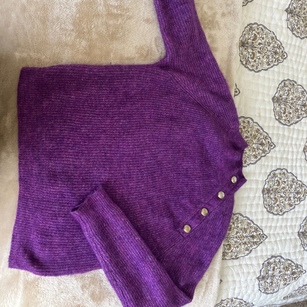Sezane Trudy Jumper Purple - Size XS